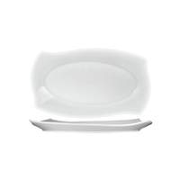 International Tableware, Inc Rhapsody Bright White 10in x 5-3/4in Porcelain Oval Platter - RA-12 