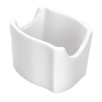 International Tableware, Inc Rhapsody Bright White 3-1/4in Porcelain Sugar Packet Holder - RA-225 