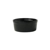 International Tableware, Inc Buffet Black 3oz Ceramic Fluted Ramekin - RAMF-3-B 