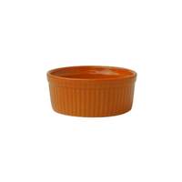 International Tableware, Inc Cancun Orange 4oz Ceramic Fluted Ramekin - RAMF-4-O 