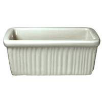 International Tableware, Inc Roma American White 5" x 3-1/4" Ceramic Sugar Packet Holder - RO-226-AW