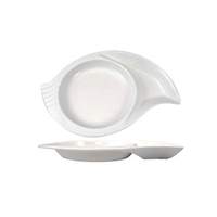 International Tableware, Inc Bright White 10" Diameter Porcelain Snail Plate - SN-16-EW