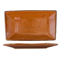 International Tableware, Inc Savannah Terracotta 12" x 7" Stoneware Rectangular Platter - SV-127-TE