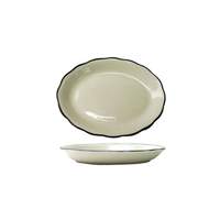 International Tableware, Inc Sydney American White 9-7/8in x 7-1/4in Ceramic Platter - SY-12 