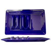 International Tableware, Inc Set Of 6 Cobalt Blue 14-1/8" x 9-1/8" Ceramic Taco Plates - TACO-14-CB