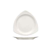 International Tableware, Inc Brighton European White 7-1/4" Triangle Porcelain Plate - TR-7-EW