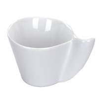 International Tableware, Inc Vale White 3oz Porcelain Organic Round A.D. Cup - VL-35 