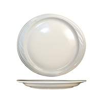 International Tableware, Inc York American White 10-7/8" x 10" Ceramic Platter - 2 Dz - Y-19