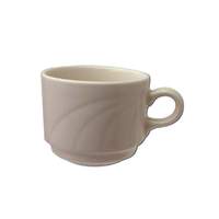 International Tableware, Inc York American White 8-1/2oz Ceramic Cup - 3dz - Y-38 