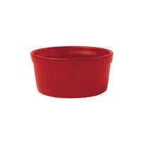International Tableware, Inc Cancun Crimson Red 2 oz Ceramic Fluted Ramekin - RAMF-2-CR