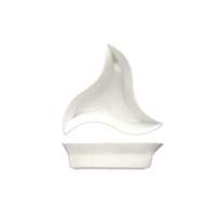 International Tableware, Inc Aspekt Bright White 6oz Porcelain Appetizer Dish - AS-12 