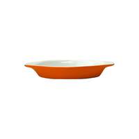 International Tableware, Inc European White/Orange 8oz Stoneware Welsh Rarebit - WRO-8-EW-O 