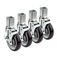 Krowne Metal 1-1/4in Square Post Shelving Caster - 5in Diameter Wheels - 28-174S 