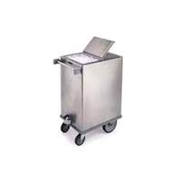 Lakeside 26-7/8in Stainless Steel Mobile Ice Bin with Hinged Cover - 240 