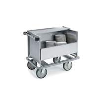 Lakeside 32inx21inx31-1/2in Stainless Steel Store N Carry Dish Truck - 705 
