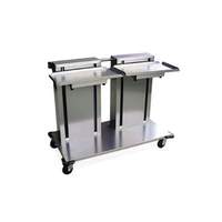 Lakeside Stainless Steel Mobile Tray & Glass/Cup Rack Dispenser - 2816 