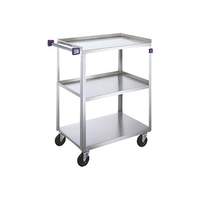 Lakeside 16-3/4"x27-5/8"x32" 3-Tier Stainless Steel Utility Cart - 411A