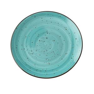 Yanco China Lyon Turquoise Speckled Glazed Porcelain 10.25in Coupe Plate - LY-1110TQ 