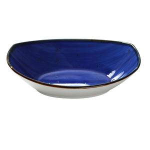 Yanco China Lyon Blue Speckled Glazed Porcelain 5oz 5.5in Oval Bowl - LY-405BU 