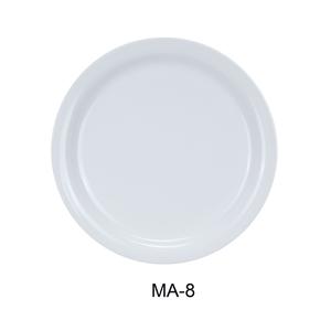 Yanco China Mayor Super White Porcelain 9" dia. Narrow Rim Plate - 2 Doz - MA-8