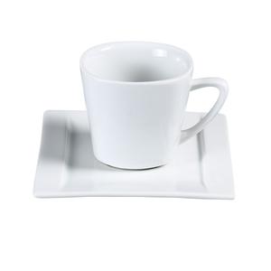 Yanco China Main Land Super White Porcelain 5.5in x 5.5in Square Saucer - ML-002 