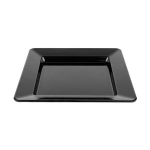 GET Milano Black Melamine 12in x 12in Square Plate - 1dz - ML-12-BK 