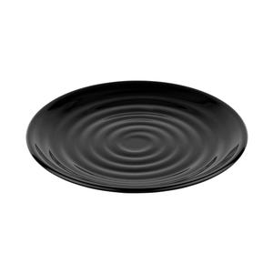 GET Milano Black Melamine 7.5in dia. Plate - 1dz - ML-80-BK 