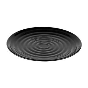 GET Milano Black Melamine 10.25in dia. Plate - 1dz - ML-82-BK 
