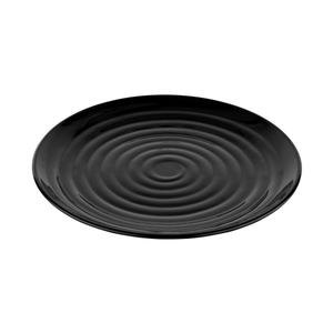 GET Milano Black Melamine 12.5in dia. Plate - 1dz - ML-83-BK 