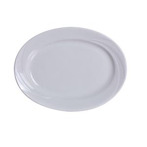Yanco China Miami Bone White Porcelain 11.75in x 8.75in Oval Platter-1dz - MM-13 