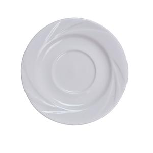 Yanco China Miami Bone White Porcelain 5.5in dia. Embossed Saucer - 3dz - MM-2 