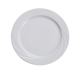 Yanco China Miami Bone White Porcelain 6.25in dia. Embossed Plate - 3dz - MM-6 
