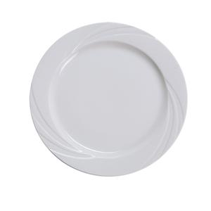 Yanco China Miami Bone White Porcelain 7.25" dia. Embossed Plate - 3 Doz - MM-7