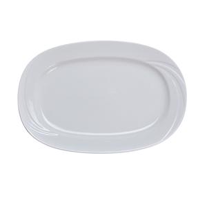 Yanco China Miami Bone White Porcelain 11.5inx 8.5"Embossed Platter-1dz - MM-93 