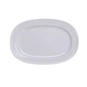 Yanco China Miami Bone White Porcelain 14" x 10" Embossed Platter- 1 Doz - MM-94