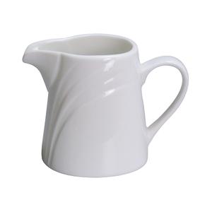 Yanco China Miami Bone White Porcelain 6 oz. Embossed Creamer - 4 Doz - MM-PC