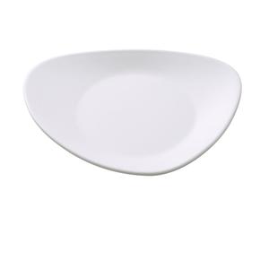 Yanco China Moderne Matte White Melamine 12in x 10.5in Triangular Plate - MO-112 