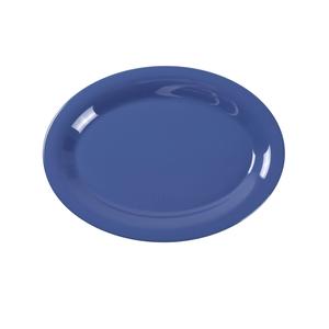 Yanco China Milestone Blue Melamine 13.5in x 10.5in Oval Platter - 1dz - MS-213BU 