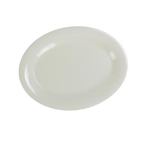 Yanco China Milestone Ivory Melamine 13.5in x 10.5in Oval Platter - 1dz - MS-213IV 