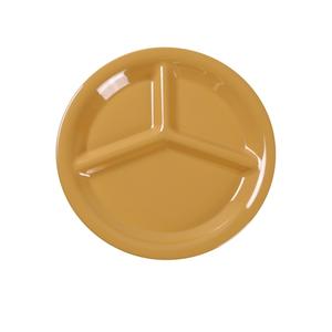 Yanco China Milestone Yellow Melamine 10.25in dia. 3-Compartment Plate - MS-710YL 