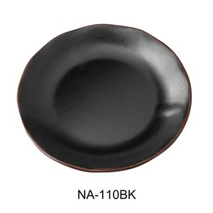 Yanco China Nature Art Black Melamine 10" dia. Dinner Plate - 2 Doz - NA-110BK