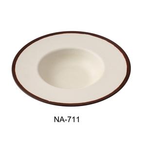 Yanco China Nature Art White Melamine 16oz Dessert Plate - 1dz - NA-711 