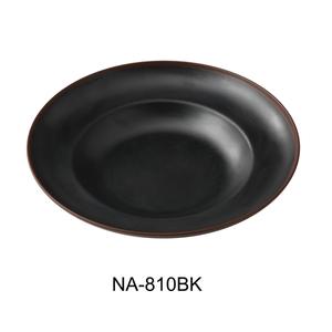 Yanco China Nature Art Black Melamine 12oz 10.75in dia. Pasta Bowl - NA-810BK 