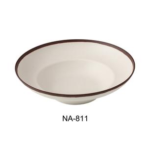 Yanco China Nature Art White Melamine 20oz Mediterranean Pasta Bowl - NA-811 