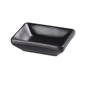Yanco China Noble Black Porcelain 1 oz.Rectangular Sauce Dish - 4dz - NB-4030 