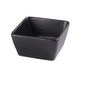 Yanco China Noble Black Porcelain 3oz Square Sauce Dish - 4dz - NB-4031 
