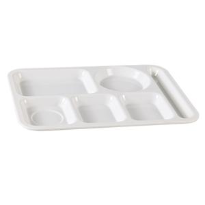 Yanco China Nu-Classic White Melamine 5 Compartment Plate - 1dz - NC-2162 