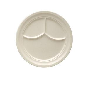 Yanco China Nu-Classic Ivory Melamine 9.5in dia. 3 Compartment Plate - NC-510I 