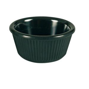 Yanco China Nu-Classic Black Melamine 3oz Fluted Ramekin - 6dz - NC-531BK 