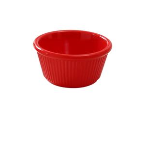 Yanco China Nu-Classic Red Melamine 5oz Fluted Ramekin - 6dz - NC-532RD 